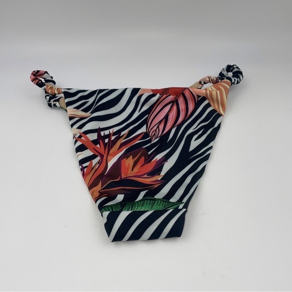New! Ochie tropical zebra floral print bikini bottom 12921 - Picture 4 of 8
